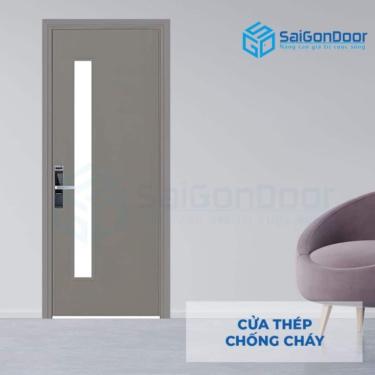 Cửa Thép Chống Cháy TCC P1G1 xam (2) 6 Cửa thép chống cháy TCC P1G1 xam (2)