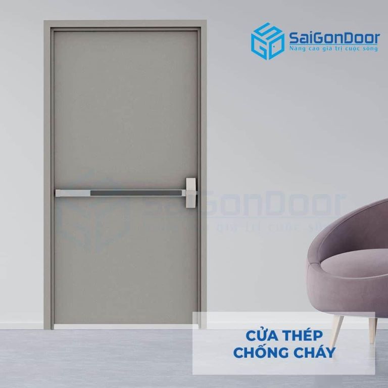FIREPROOF STEEL DOOR TCC P1-Gray 6 Cửa thép chống cháy TCC P1-Gray