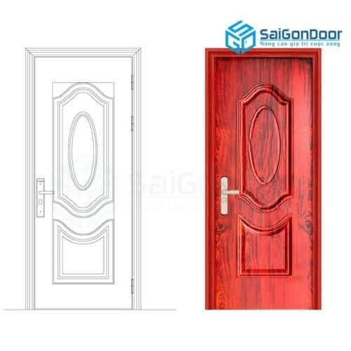 Cửa thép vân gỗ SGD GS1H5