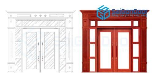 Cửa thép vân gỗ SGD Trend 4