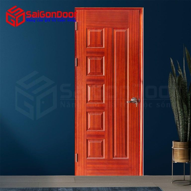 Cửa gỗ công nghiệp HDF Veneer 6B Căm-xe 1 3 Cua go HDF Veneer 6B Cam
