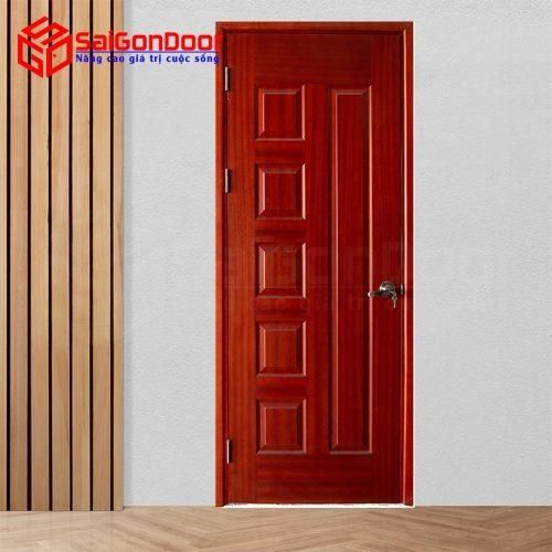 Cửa gỗ công nghiệp HDF Veneer 6B Xoan-đào 2