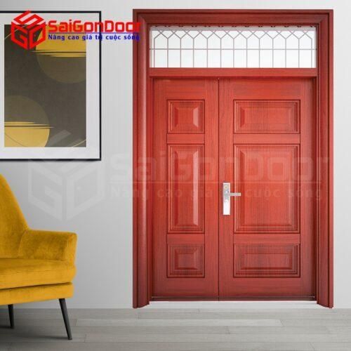 Cửa thép vân gỗ TVG-3H3-V1