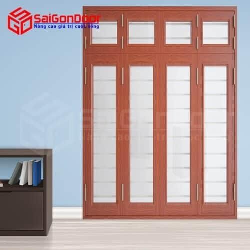 Cửa thép vân gỗ TVG-CS4K
