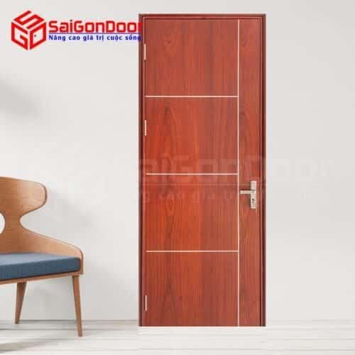 Cửa gỗ chống cháy GCC-MDF Veneer P1R4 Căm-xe