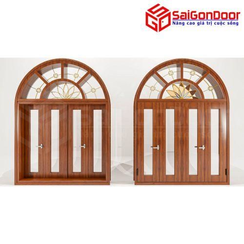 Cửa Nhôm Vân Gỗ SGD-CNVG-1