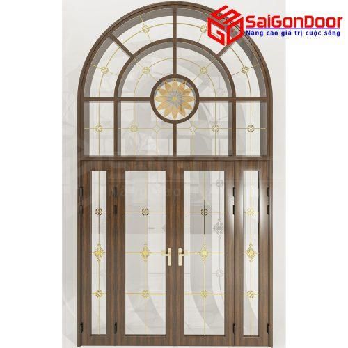 Cửa Nhôm Vân Gỗ SGD-CNVG-12