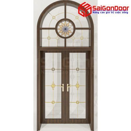 Cửa Nhôm Vân Gỗ SGD-CNVG-13