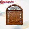 Cửa Thép Vòm 2 Cánh Giả Vân Gỗ Sang Trọng 1 SGD KM.TVG 4C.13
