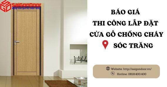 Báo giá thi công, lắp đặt cửa gỗ chống cháy Sóc Trăng