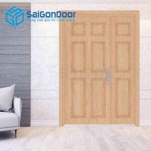 Cửa Gỗ Công Nghiệp 2 canh 9A Oak 1