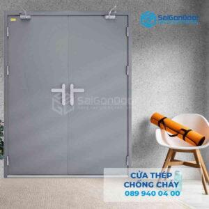 Cửa Thép Chống Cháy 2P dung 2 tay nam cua