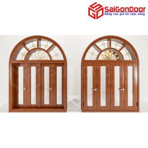 Cửa Nhôm Vân Gỗ SGD-CNVG-1