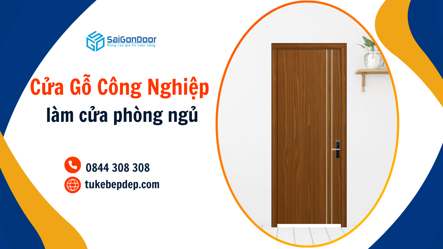 Cửa gỗ công nghiệp làm cửa phòng ngủ – Lựa chọn hiện đại và tiện ích