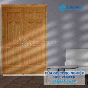 Cửa Gỗ HDF Veneer 12A soi 2 canh