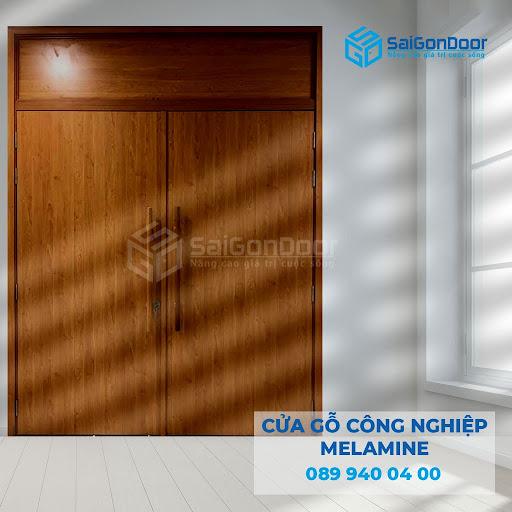 Mẫu cửa văn phòng 2 cánh gỗ công nghiệp Melamine Mẫu cửa văn phòng 2 cánh gỗ công nghiệp Melamine