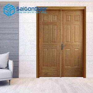 Cửa Gỗ HDF Veneer 2 canh 12A ash