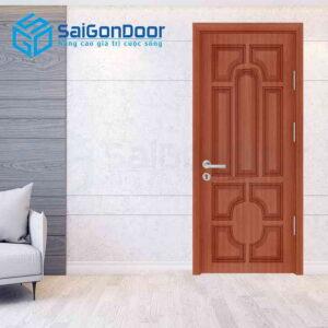 Cửa Gỗ Công Nghiệp 018 teak 1