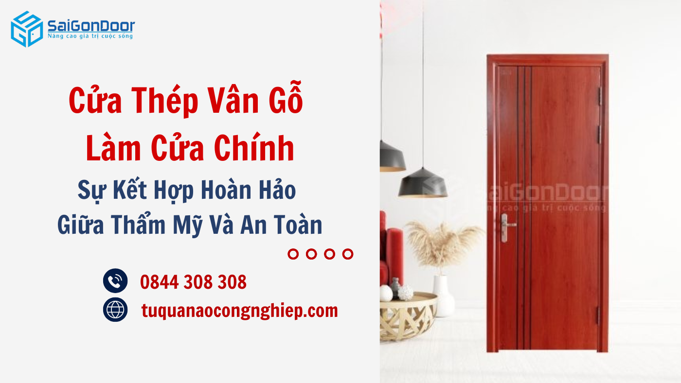 Cửa Thép Vân Gỗ Làm Cửa Chính – Sự Kết Hợp Hoàn Hảo Giữa An Toàn Và Thẩm Mỹ