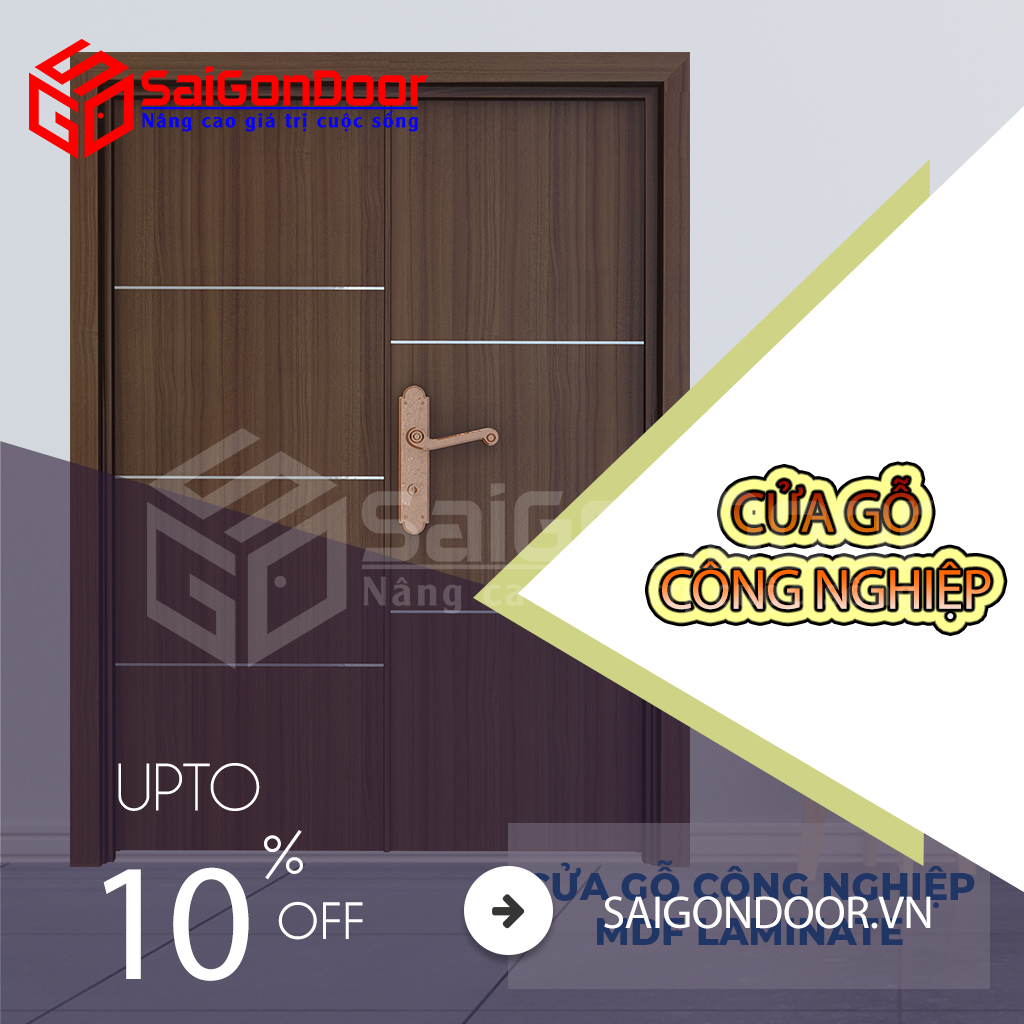 Một số mẫu thiết kế cửa gỗ công nghiệp hiện nay tại SaiGonDoor