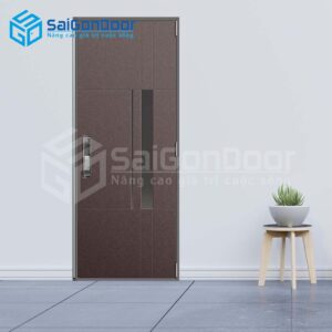 Cửa thép Hàn Quốc mang trong mình kiểu dáng hiện đại phù hợp làm cửa phòng ngủ