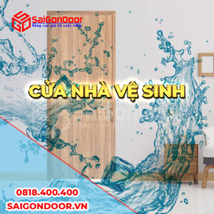Cửa nhà vệ sinh được làm từ gỗ công nghiệp chống ẩm