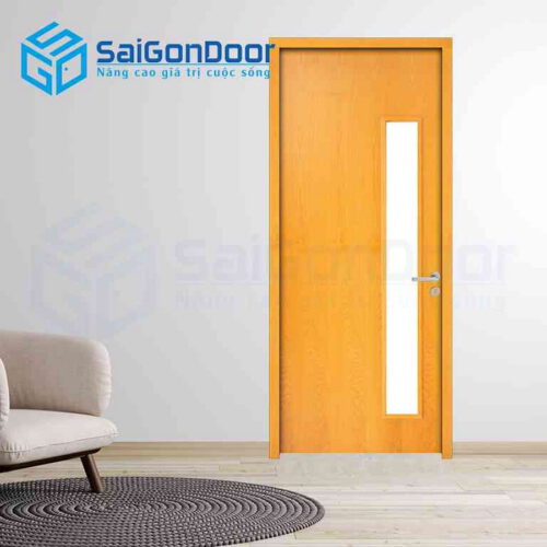 Cửa Gỗ Chống Cháy MDF Veneer P1G1 soi