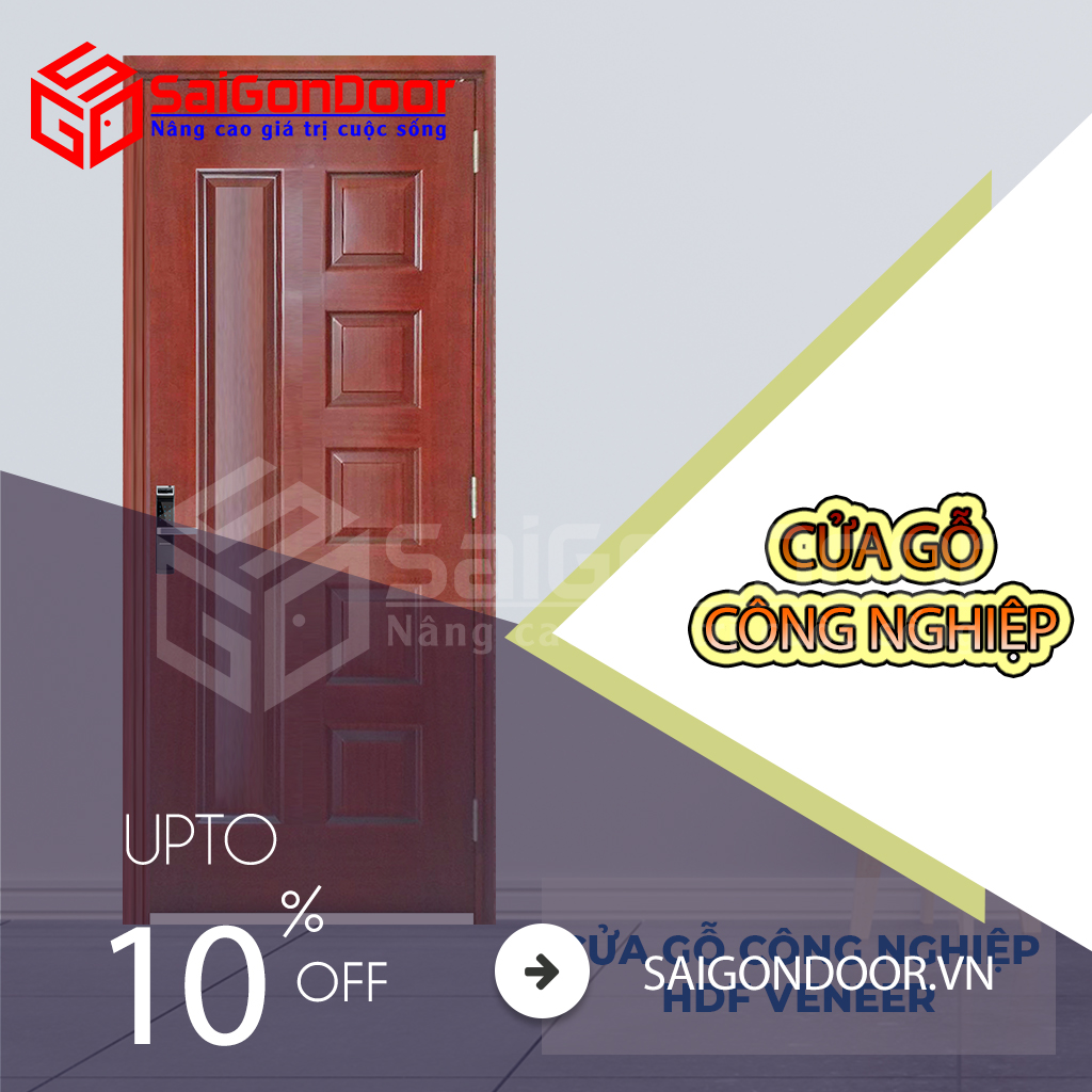 Một số mẫu thiết kế cửa gỗ công nghiệp hiện nay tại SaiGonDoor