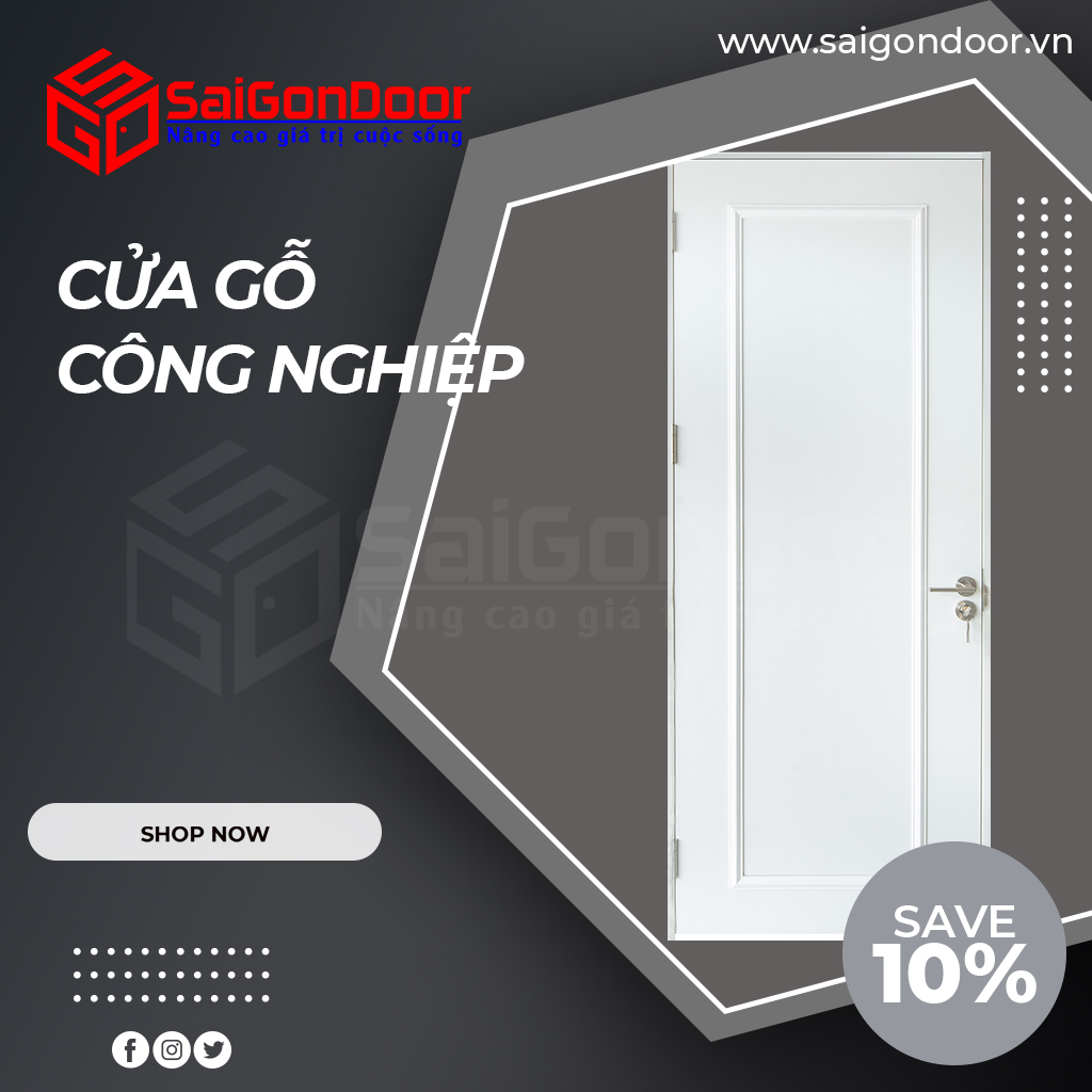 Cửa gỗ công nghiệp chống ẩm SaiGonDoor