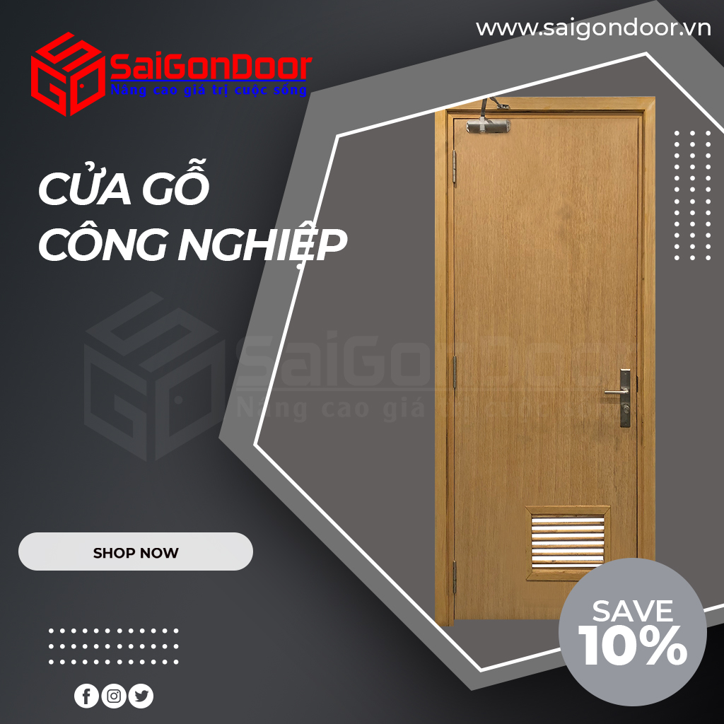 Cửa gỗ công nghiệp chống ẩm SaiGonDoor