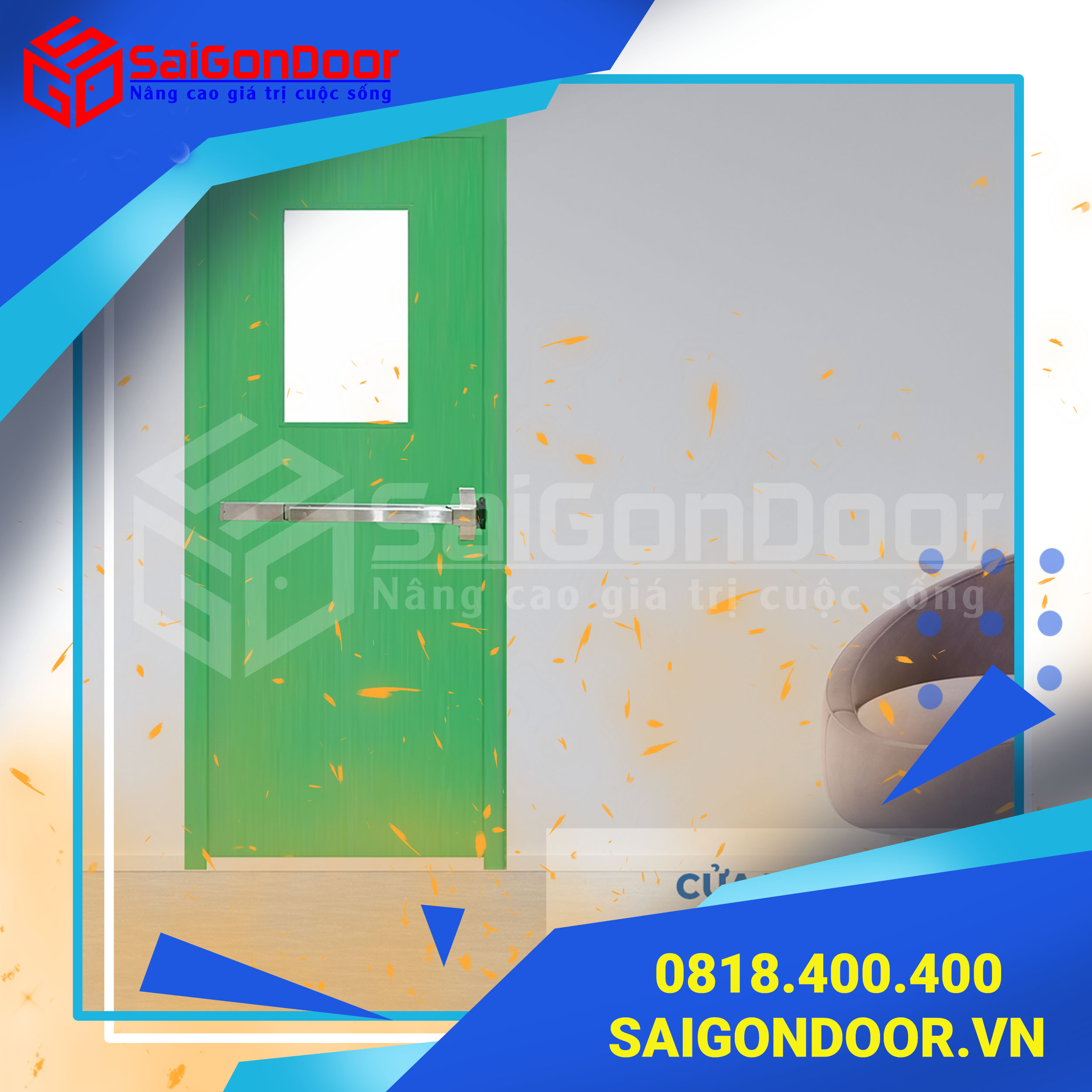 SaiGonDoor tổng hợp 5 mẫu cửa chống cháy tốt nhất hiện nay