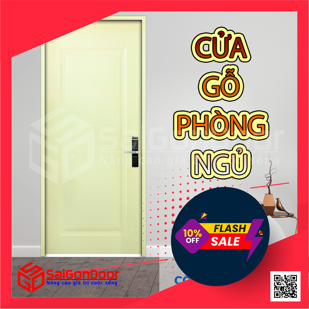 Không đặt gương đối diện với cửa gỗ phòng ngủ