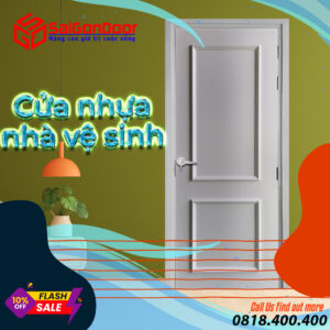 Mẫu cửa nhựa nhà vệ sinh Composite dạng phào chỉ nổi