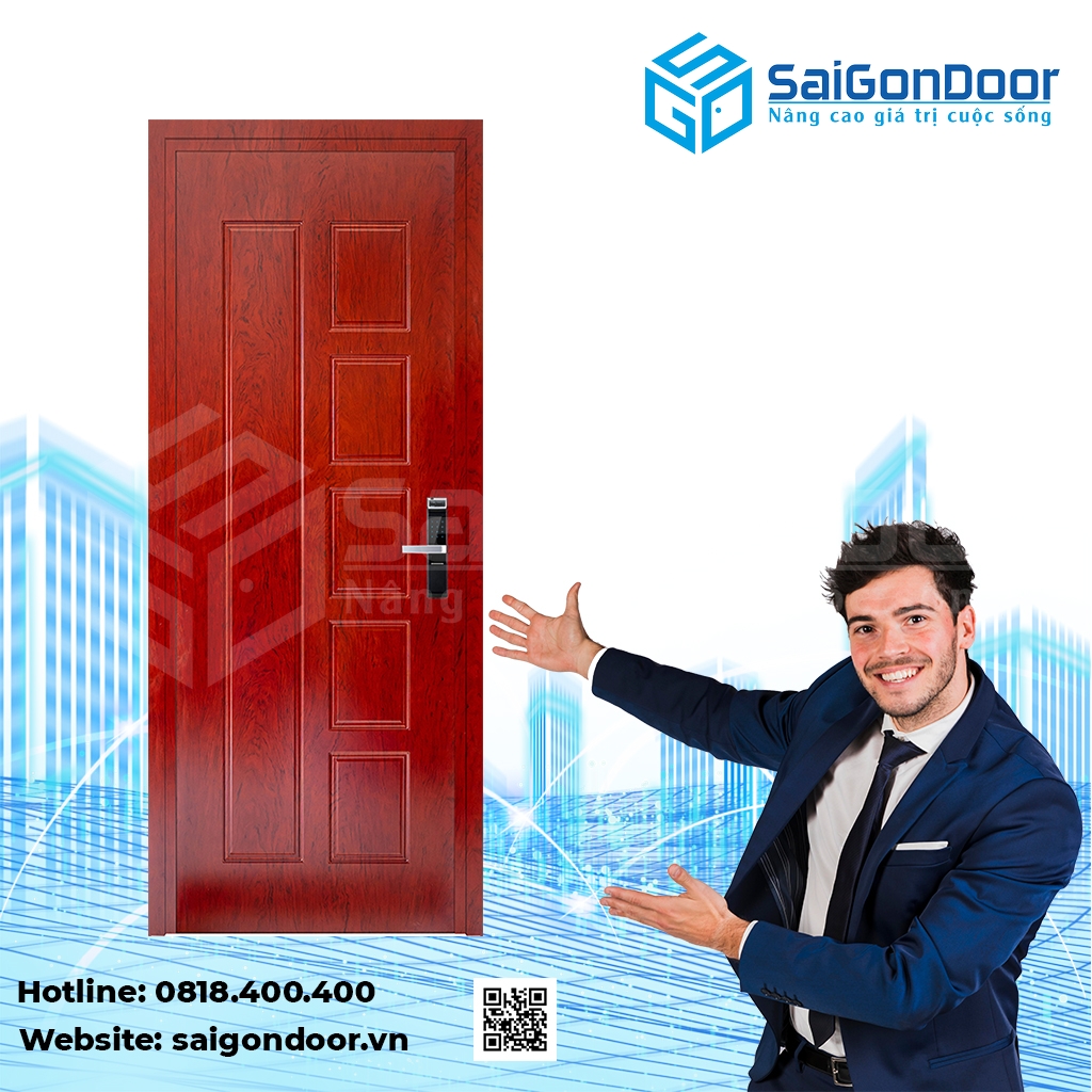 Mẫu cửa nhựa gỗ Composite - cửa phòng vệ sinh
