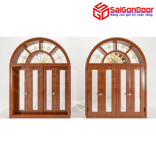 Cửa Nhôm Vân Gỗ SGD-CNVG-49