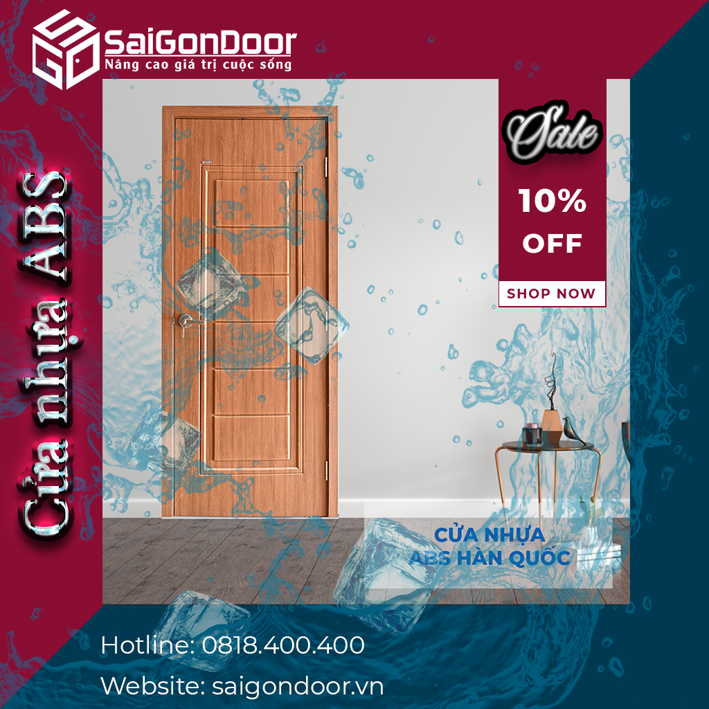 Cửa nhựa ABS cách âm, chống ồn tốt