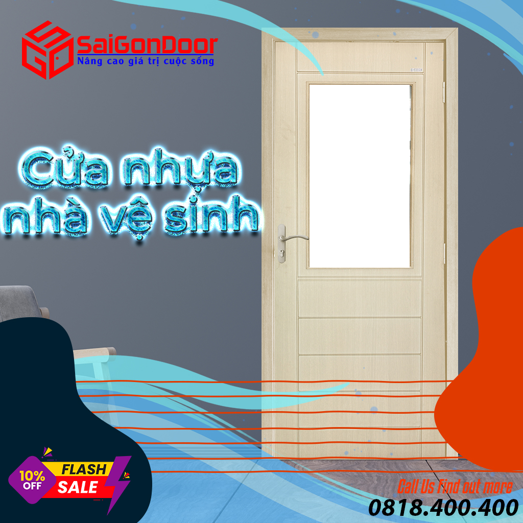 Mẫu cửa nhựa lõi thép nhà vệ sinh