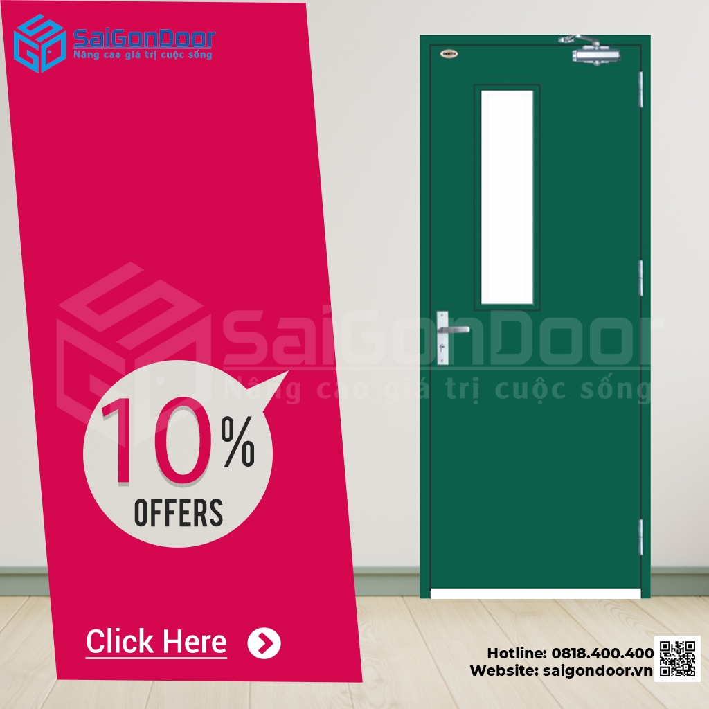Mẫu cửa thép chống cháy SaiGonDoor