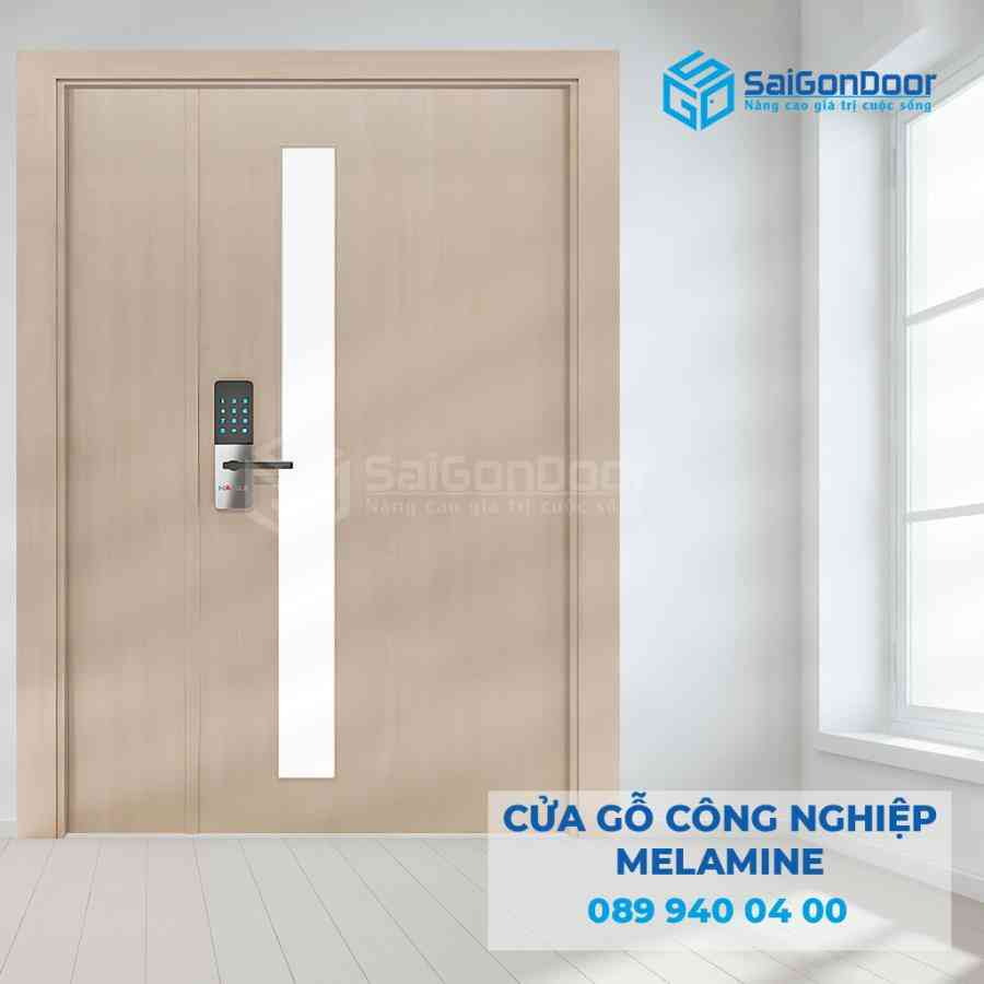Cửa Gỗ HDF Melammine 2P1G1