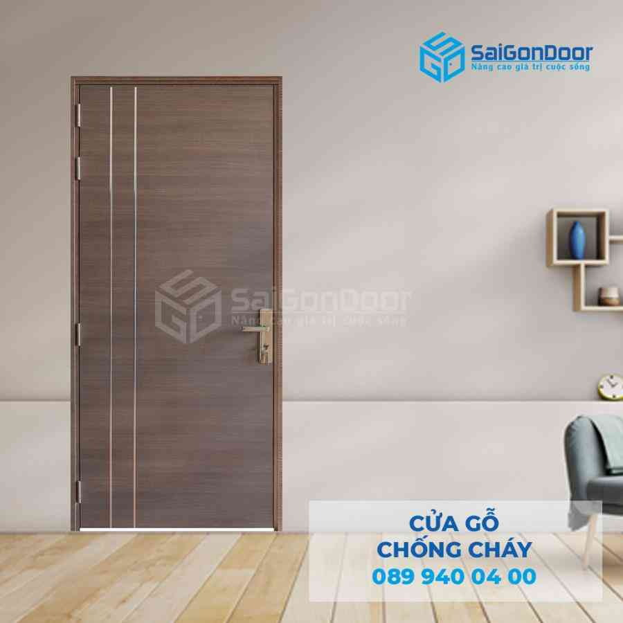 Cửa Gỗ Chống Cháy MDF Laminate P1R2