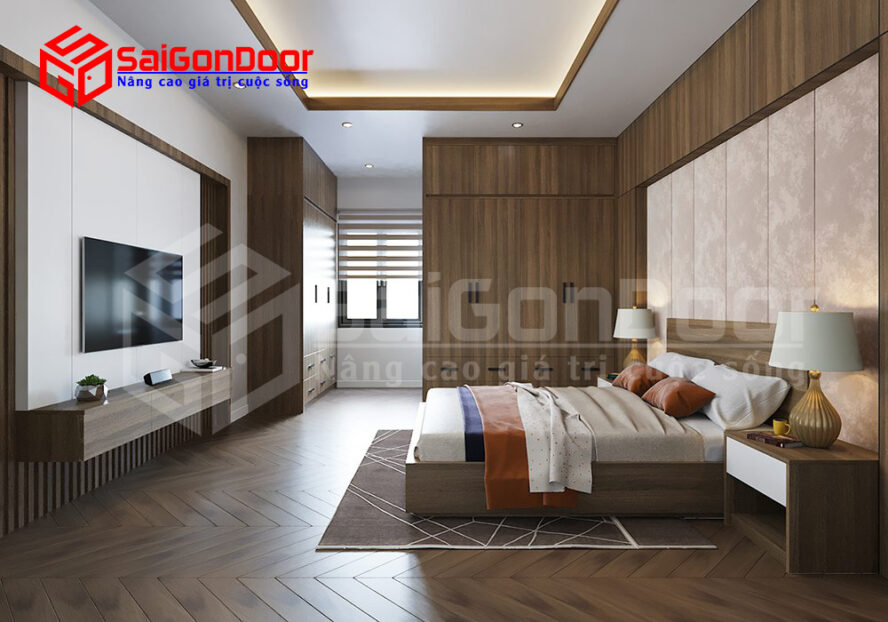 Nguyên tắc lựa chọn màu cửa theo diện tích không gian phòng ngủ