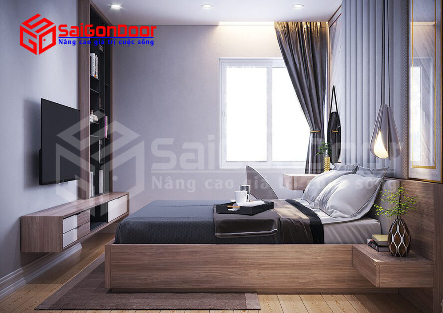 Bố trí màu sắc cửa phòng ngủ và không gian căn phòng cho mệnh thuỷ