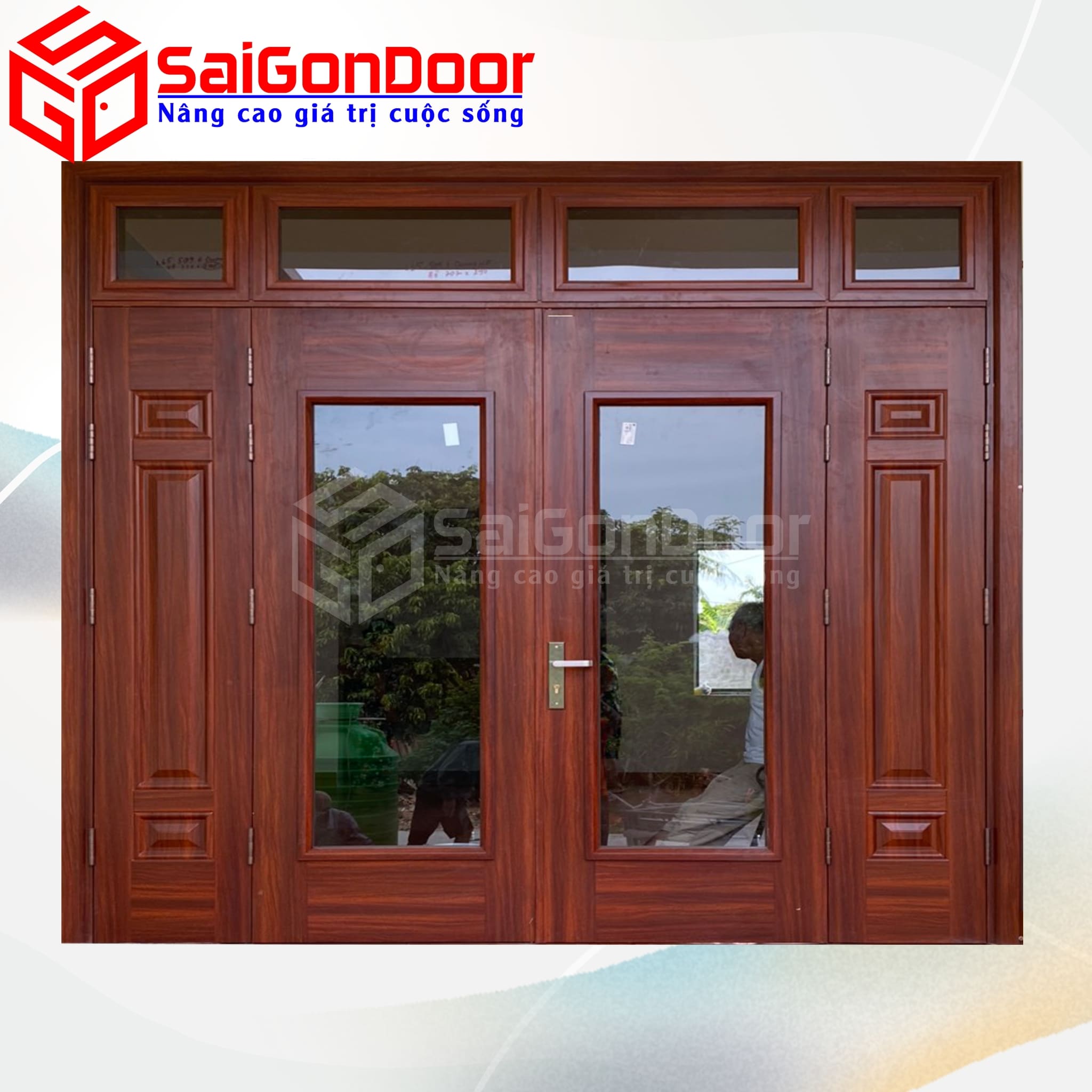 Cửa Thép Vân Gỗ SGD-KM.TVG-4C.29