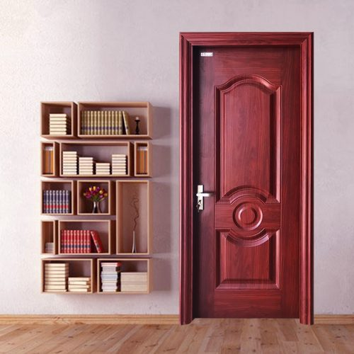 Thi công cửa thép vân gỗ