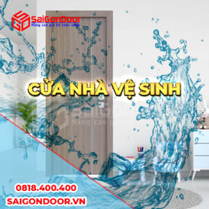 Cửa nhà vệ sinh có thể sử dụng các mẫu cửa nhựa ABS hoặc gỗ nhựa Composite vừa hiện đại mà vẫn mang tính thẩm mỹ của vân gỗ