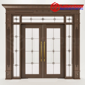 Cửa Nhôm Vân Gỗ 74