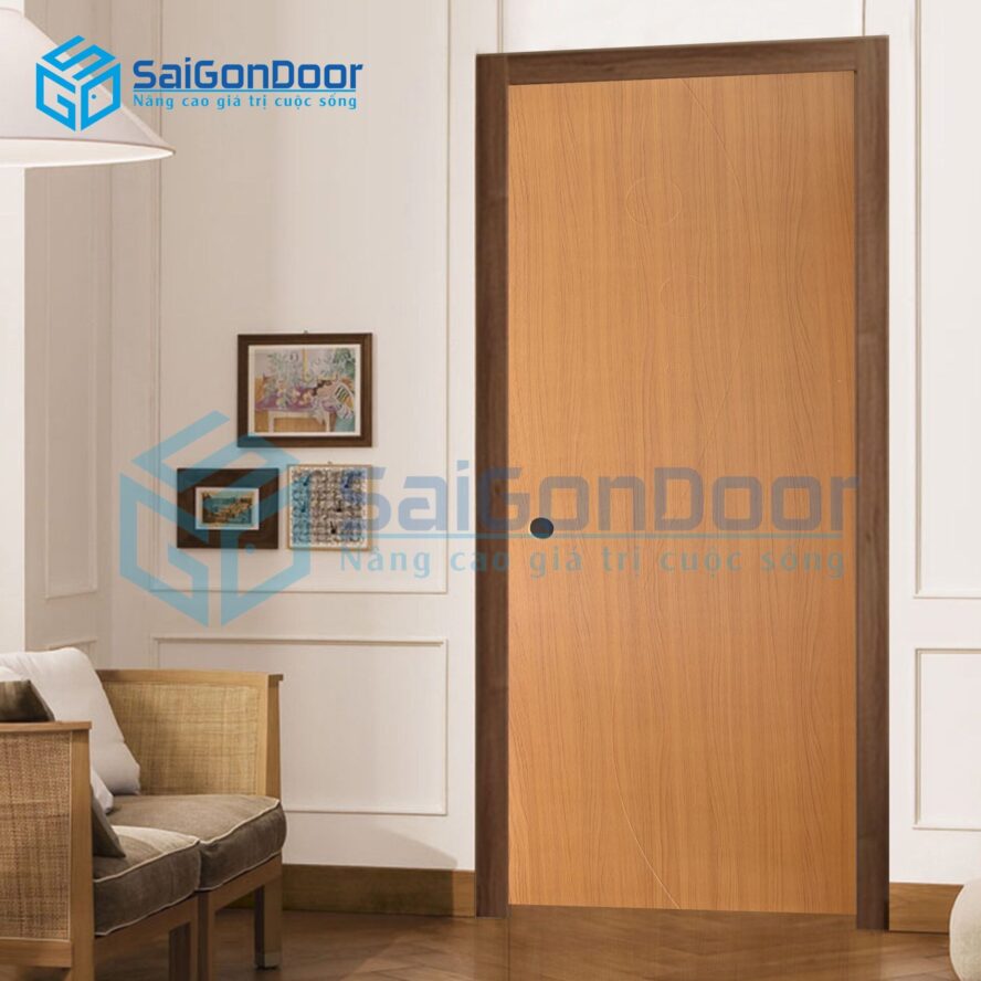 Cửa nhựa giả gỗ phòng ngủ chống nước SYA.SO-A02