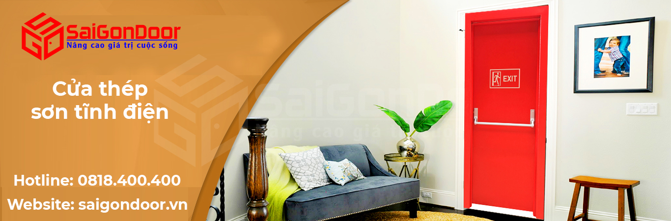 Mẫu cửa thép sơn tĩnh điện đẹp tại Tp.HCM