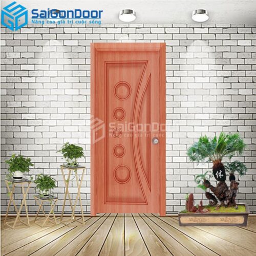 Cửa Nhựa Gỗ Composite 1K Xoan Đào 2-CP-SGD