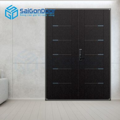 Cửa thép giá rẻ phòng ngủ an toàn phong cách Hàn Quốc B-502-RB (DOUBLE)